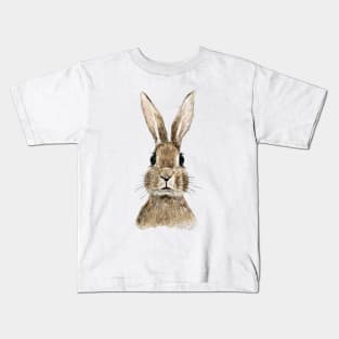 cute innocent rabbit watercolor Kids T-Shirt